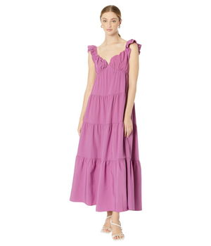 Imbracaminte Femei English Factory Ruffle Sleeve Maxi Dress Purple, English Factory