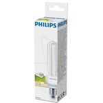 Bec fluorescent Philips Small Economy, forma 3U, E27, 23W, 8000 ore, lumina calda