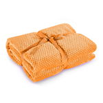 Pătură din microfibră DecoKing Henry, 70 x 150 cm, portocaliu