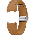 Bratara D-Buckle Hybrid Eco-Leather Band (Normal, Small/Medium) pentru SAMSUNG Galaxy Watch6, ET-SHR94LDEGEU, Camel