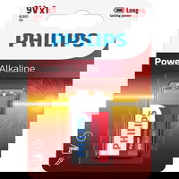 Baterie Philips Alkaline 6LR61P1B/10, 6LR61, 9V, Philips