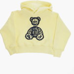 Palm Angels Hoodie With Terry Teddy Embroidery Yellow, Palm Angels