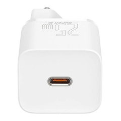 Incarcator retea Baseus Super Si, USB-C, 25W, UE, Alb – CCSP020102