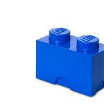 Cutie depozitare LEGO, Brick 2, albastru
