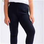 Pantaloni bleumarin pentru fete tip colant cu buzunare 11-12 Ani (141-146cm), 
