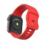 Curea Icon Band Upzz Tech Protect ,compatibila Cu Apple Watch 1/2/3/4/5/6 (42/44mm), Rosu