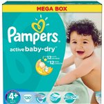Scutece Pampers Active Baby 4+ Maxi Plus Mega Box 120 buc