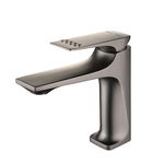 Baterie Lavoar BiXXBi Bath X, Cupru, Aerator Newport, Cartus Ceramic, Premium, Design Modern, Gri, BiXXBi