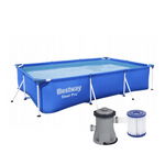 Piscina cu pereti masivi - cu filtru de apa circulant - PVC - 300 x 201 x 66 cm