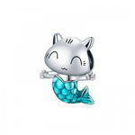 Talisman din argint 925 little mermaid cat, BijuteriidinArgint.ro