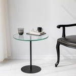 Masuta de cafea Chill-Out negru / transparent, AsirGroup