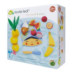 Tabla de tocat cu fructe tropicale din lemn premium, Tender Leaf Toys