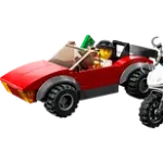 LEGO® City - Politist pe motocicleta in urmarirea unei masini 60392, 59 piese, LEGO