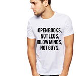 Tricou alb barbati, Open Books, L