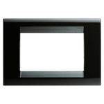 Placa ornament PLAYBUS - IN TECHNOPOLYMER GLOSSY FINISH - 2 modul - TONER BLACK - PLAYBUS, Gewiss