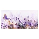 Tablou peisaj camp de lavanda fluture mov 2071 - Material produs:: Poster pe hartie FARA RAMA, Dimensiunea:: 70x140 cm, 