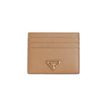 Prada PRADA LEATHER CARD HOLDER SMALLLEATHERGOODS BROWN, Prada