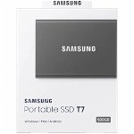SSD extern Samsung T7 portabil 500GB USB 3.2 Titan Grey
