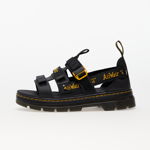 Dr. Martens Pearson II Multi Strap Sandal Black Lustre Coated Leather & Black/Dms Yellow Airwair Webbing, Dr. Martens