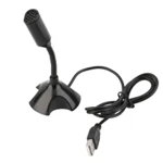 Microfon Techstar® Desktop, de Birou cu Suport, Conexiune USB, Plug&Play, Negru, Techstar