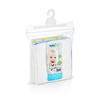 Set 10 batistute din bumbac pentru copii 28x28 cm White, BabyJem