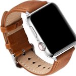 Curea pentru ceas GerbGorb, compatibila Apple Watch 40mm 41mm 42mm,44mm, 45mm, 49mm, piele, maro