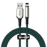 Cablu de incarcare Baseus, Zinc Magnetic, Lightning, 2M 1.5 A, Verde, Baseus