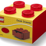 Sertar de birou lego 2x2 rosu, Lego