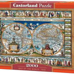 Castorland Puzzle 2000 Harta lumii, Castorland