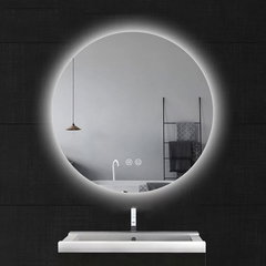 Oglindă Fluminia, Calatrava Ambient, rotundă, cu iluminare LED și dezaburire, diametru 60 cm, Oglindă Fluminia, Calatrava Ambient, rotundă, cu iluminare LED și dezaburire, diametru 60 cm,