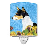 Caroline`s Treasures Carolines Comorile SS4147CNL Basenji în flori de vară ceramice Night Light Multicolore 6x4x3, 