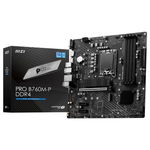 Placa de baza MSI PRO B760M-P DDR4, Intel B760, Socket 1700, mATX, MSI