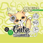 Carte de colorat antistres 200x200 Animale drăguțe 1, Fresh