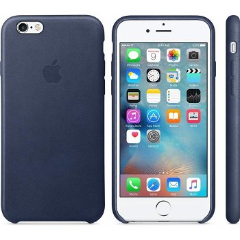 Apple Protectie pentru spate, material piele, pentru iPhone 6 si 6S, culoare Midnight Blue