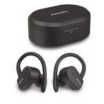 Casti Philips Wireless Pentru Sport, Difuzoare 6 Mm, Bluetooth, Microfon Incorporat, Baterie Litiu-ion, Incarcare 2 Ore, Autonomie 20 H, 16 Ohm, Negru, PHILIPS