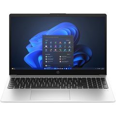 Laptop HP 250R G10, Intel Core 5 120U pana la 5.0GHz, 15.6" Full HD, 16GB, SSD 512GB, Intel Graphics, Free Dos, argintiu