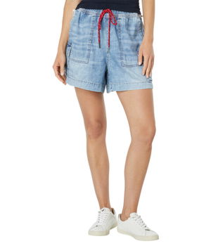 Imbracaminte Femei Tommy Jeans Elastic Denim Shorts Aurora Wash, Tommy Jeans