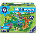 Puzzle de podea Dinozauri (50 piese) BIG DINOSAURS, Orchard Toys, 4-5 ani +, Orchard Toys