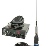 Kit Statie radio CB PNI ESCORT HP 8024 ASQ + Antena CB Midland ML145 cu magnet