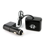 Adaptor priza dubla pentru bricheta auto Carguard, USC001, cu cablu + port USB 1A