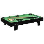 vidaXL Mini masă de biliard, 3 picioare, negru & verde 92 x 52 x 19 cm, vidaXL