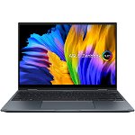 Laptop 2 in 1 ASUS Zenbook 14 Flip OLED UP5401EA cu procesor Intel® Core™ i7-1165G7, 14", 2.8K, 16GB, 1TB SSD, Intel Iris Xᵉ Graphics, Windows 11 Pro, Pine Grey
