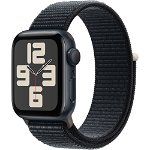Apple Watch SE (2023), GPS, Carcasa Midnight Aluminium 40mm, Midnight Sport Loop, Apple