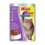 Mancare pisici la plic Miau Miau Sterilised 100 g Engros, 