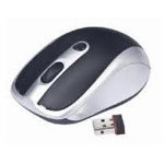 Mouse Gembird Wireless optical mouse MUSW-002, 1600 DPI, nano USB, black-silver, Gembird