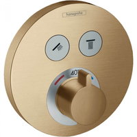 Baterie de baie cu termostat si 2 functii Hansgrohe Shower Select S bronz satinat, 