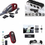 Pachet auto: Modulator FM mp3 + Aspirator + Priza bricheta tripla cu USB + Suport telefon