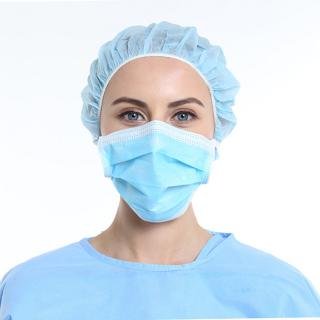 Masca faciala medicala chirurgicala pentru adulti cu 3 straturi de protectie, set 50buc, produs steril, EN14683, eficienta >98%
