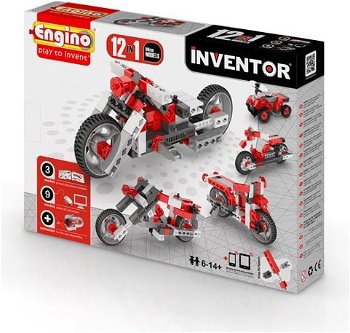 Joc de constructie creativ, ENGINO Inventor 12 modele Motociclete, Engino
