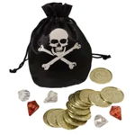 Set accesorii pirat monede si husa pentru copii 6 ani +
